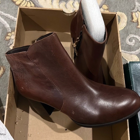 New Born ALTER Bootie size 10 leather COGNAC F/G new in box - Picture 4 of 7